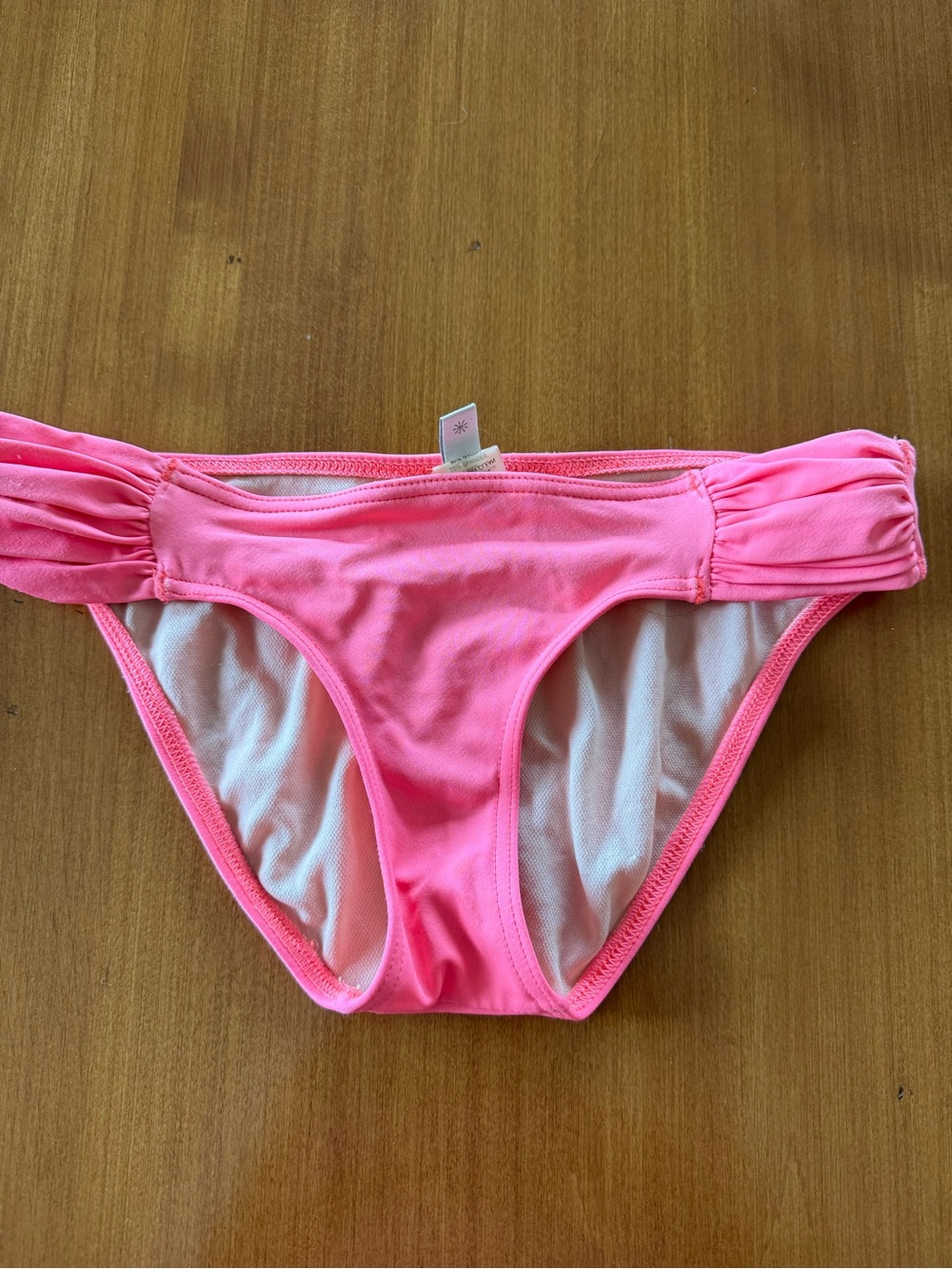 dELiA*s peach Ruched Side Bikini Bottoms
